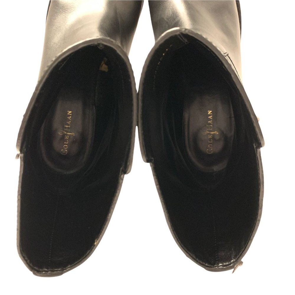 Cole Haan Kinley Short Waterproof Leather Pull-on Boots Size 8 Black - Picture 7 of 13